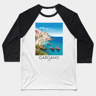 A Pop Art Travel Print of Gargano - Italy Baseball T-Shirt